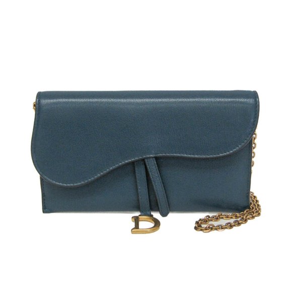 Dior Saddle Blue Leather wallet - Picture 1 of 10